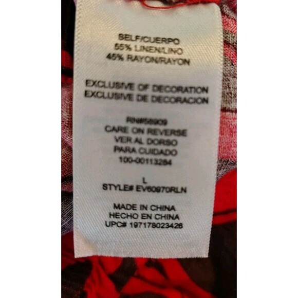 Every Relax Pull On Pants Size L Wide Legs Pockets High Rise Linen/Rayon... - Picture 6 of 12